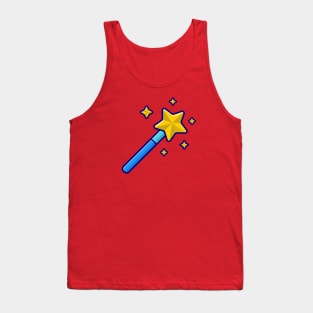 Magic Wand Cartoon Vector Icon Illustration Tank Top